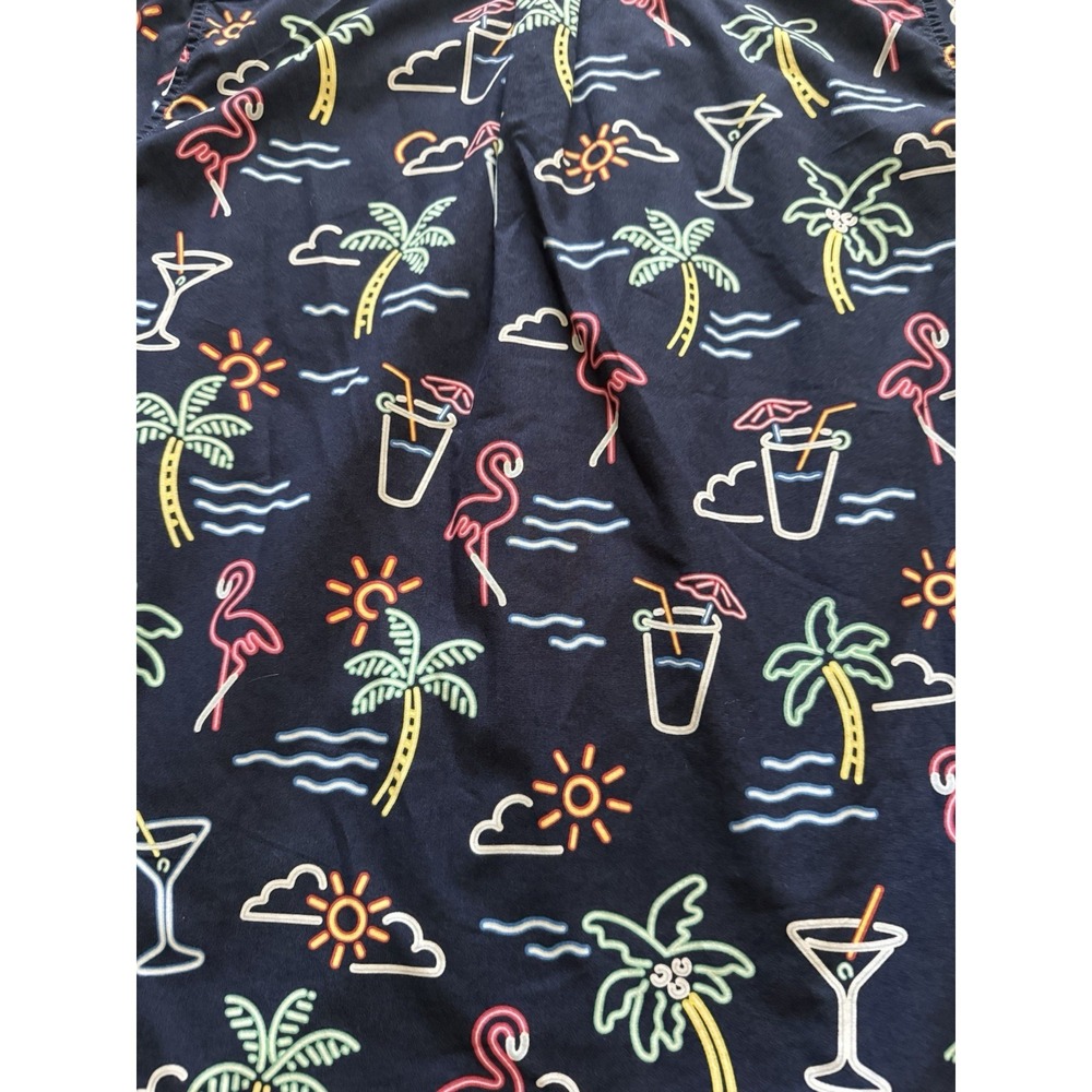 Chubbies The weekend Has Arrived Neon Lights Flamingo Hawaiian Shirt Men's M - Picture 9 of 9